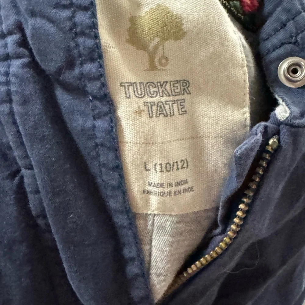 Tucker + Tate Navy Hooded Jacket Boho Embroidered Pockets Girls Size L 10-12